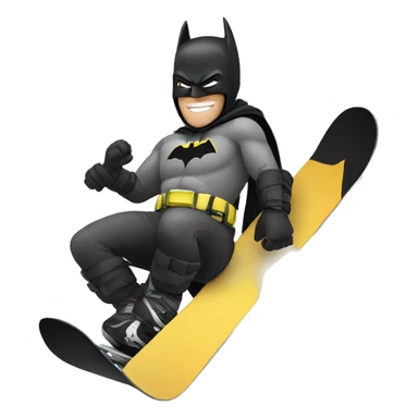 Batman on a snowboard sticker