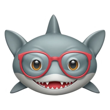 Tiburón con lentes sticker