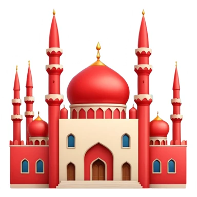 Bakhchisaray Khan's Palace as a simple emoji, apple style, focus on main building and minarets, cheerful and clear sticker