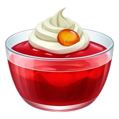 Red Gelatin dessert in a bowl sticker