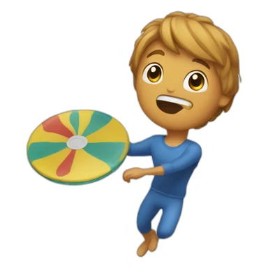 throwing frisbee sticker