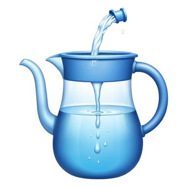 Water pouring from a water jug sticker