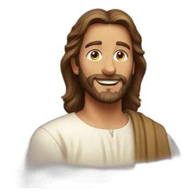 happy jesus sticker