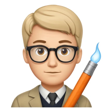 Nerd emoji with a blunt sticker