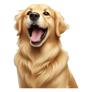 golden retriever raging sticker