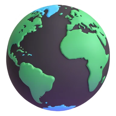 earth globe sticker