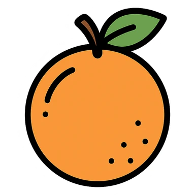 orange fruit sticker