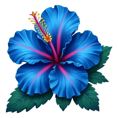 blue hibiscu sticker