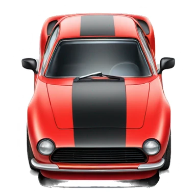 an iconic sports car, with bright colours like red or black. sticker