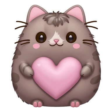 pusheen heart Pink cute sticker