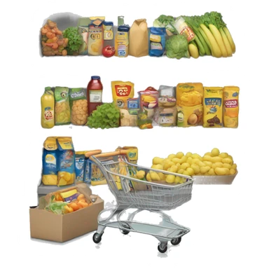  grocery with cart sticker