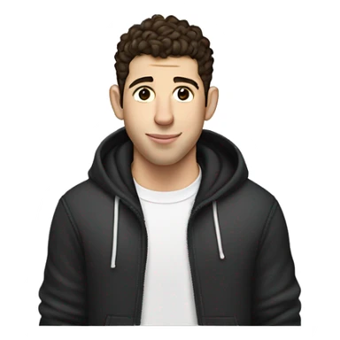 nick jonas wearing thick hoodie sticker