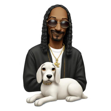 Snoop dogg with a rabbit sticker