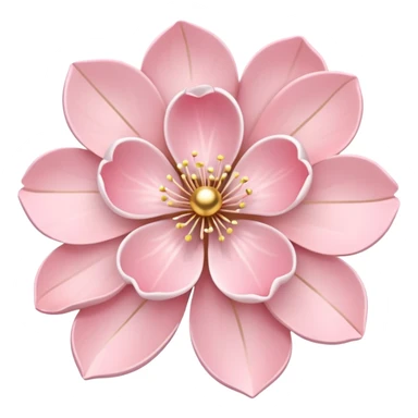 pastel sakura blossom with gold accents sticker