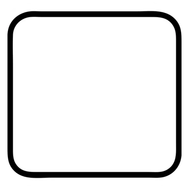 White square with much thicker black outline, icon style, no background, outlined icon with no fill, no color, clean and bold lines. sticker
