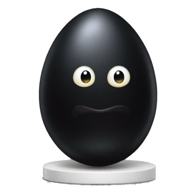 black egg on a pedastal sticker