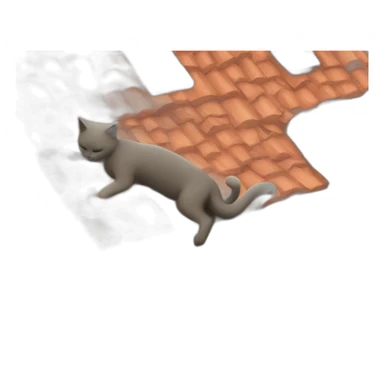 Chat sur un toit sticker