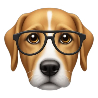 Chien avec des lunettes de solei sticker