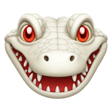Albino crocodile with red eyes sticker