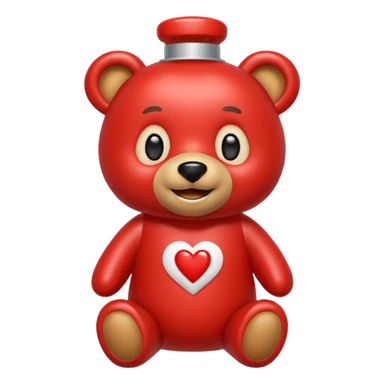 Make an emoji out of a ketchup bear. sticker