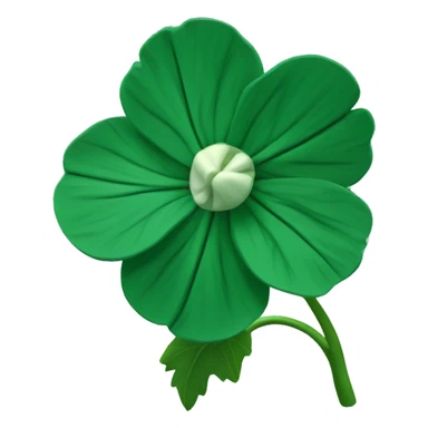 Dark Green coloured Mallow flower. sticker