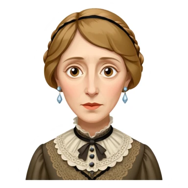 Virginia woolf as a victorian sticker
