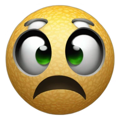 3d sphere with a cartoon Creeper skin texture with big confident eyes sticker