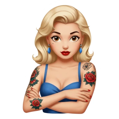 arm pin up tattoo all sticker