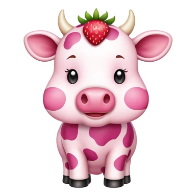 Strawberry cow  sticker