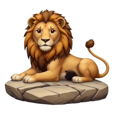 lion with its paws resting on a surface sticker