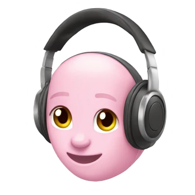 Light Pink over ear headphones with bambi sticker