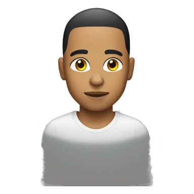 Lightskin man with a low taper fade sticker