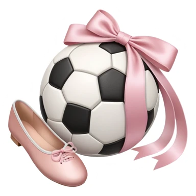 Soccer ball and ballet shoes sticker
