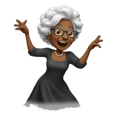 Old black lady Dancing sticker