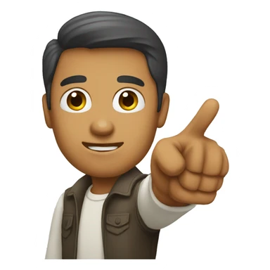 a man pointing on to something sticker