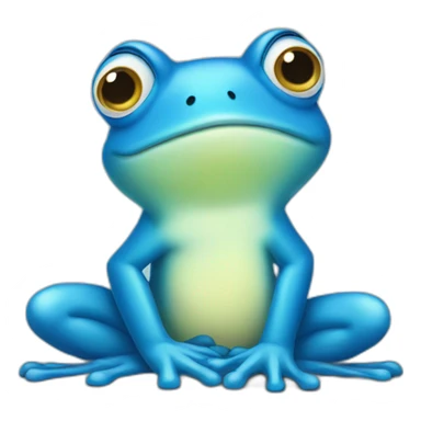blue frog sticker