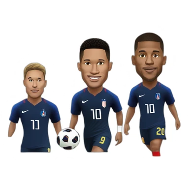 Neymar messi ronaldo en mbappe sticker