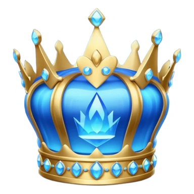 blue crown put aura sticker
