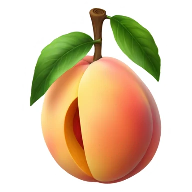 Peach with opening dripping white towards the middle to the end sticker