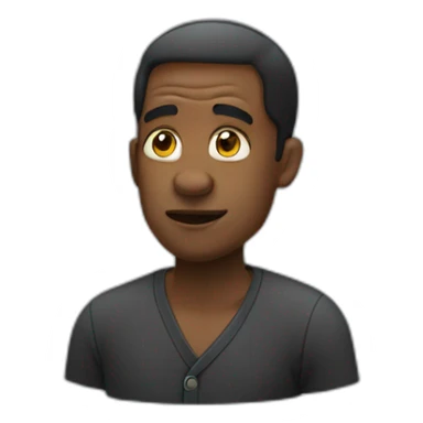 shrugging black man sticker