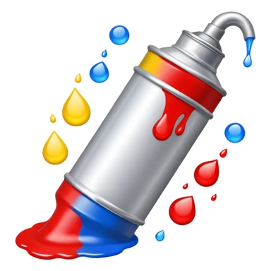 tube of paint with drops of color sticker