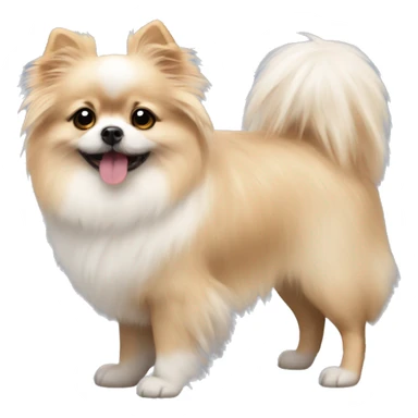 maltese and pomeranian mix sticker