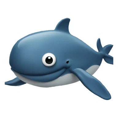 whale with dollar sign eyes sticker