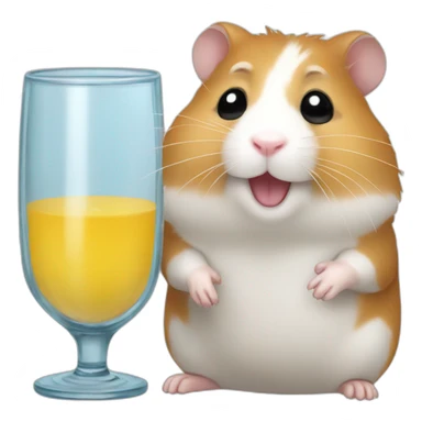 A hamster in a glass sticker
