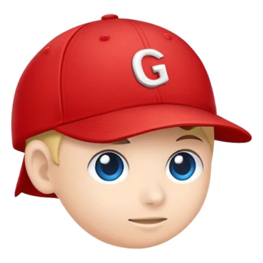 Red ballcap with ‘G‘ Logo sticker