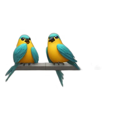 birds sit on wall sticker