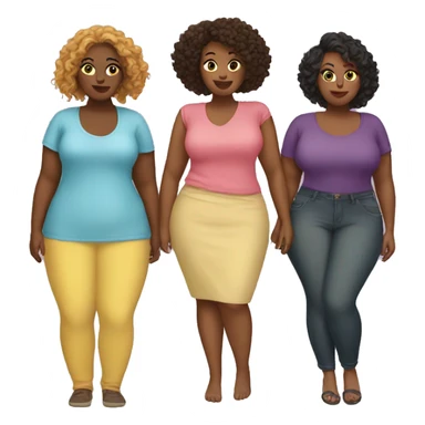 five women plus size sticker