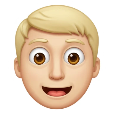 A man with funny face sticker