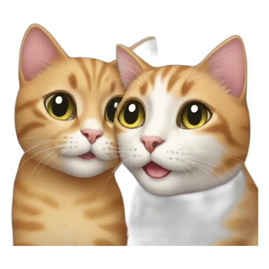 Two cat loving sticker