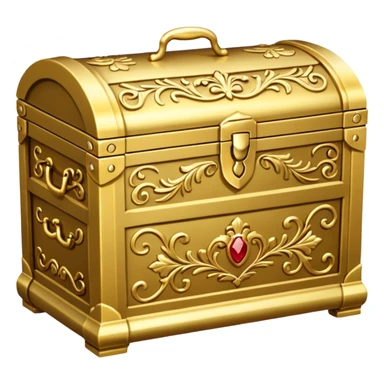 gold mealic chest  premium  sticker